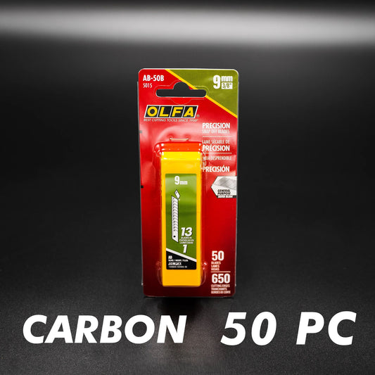 OLFA CARBON STEEL BLADES 13 POINT (50 PACK)